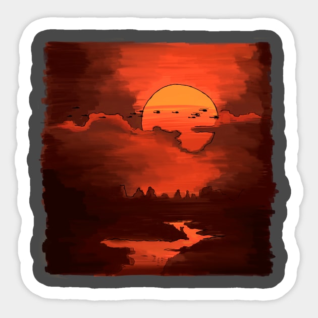 Apocalypse Now Illustration Sticker by burrotees